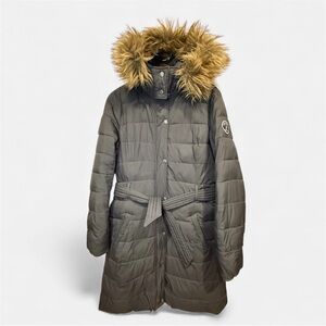 Abercrombie & Fitch Puffer Jacket with Fur Hood (L)